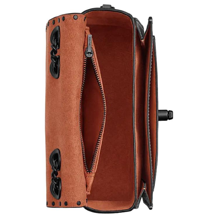 Coach Madison 19 Logo Lock Crossbody Bag Women Crossbody Bag Black CW414-MWQV8