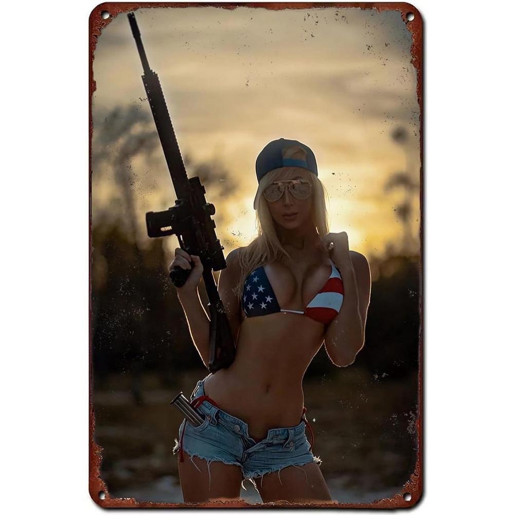 Металлические жестяные таблички Pin-up Girl, Плакат, Настенное украшение, Винтажные военные плакаты, Железная живопись для мужской комнаты, Домашнего кафе, Садового клуба B