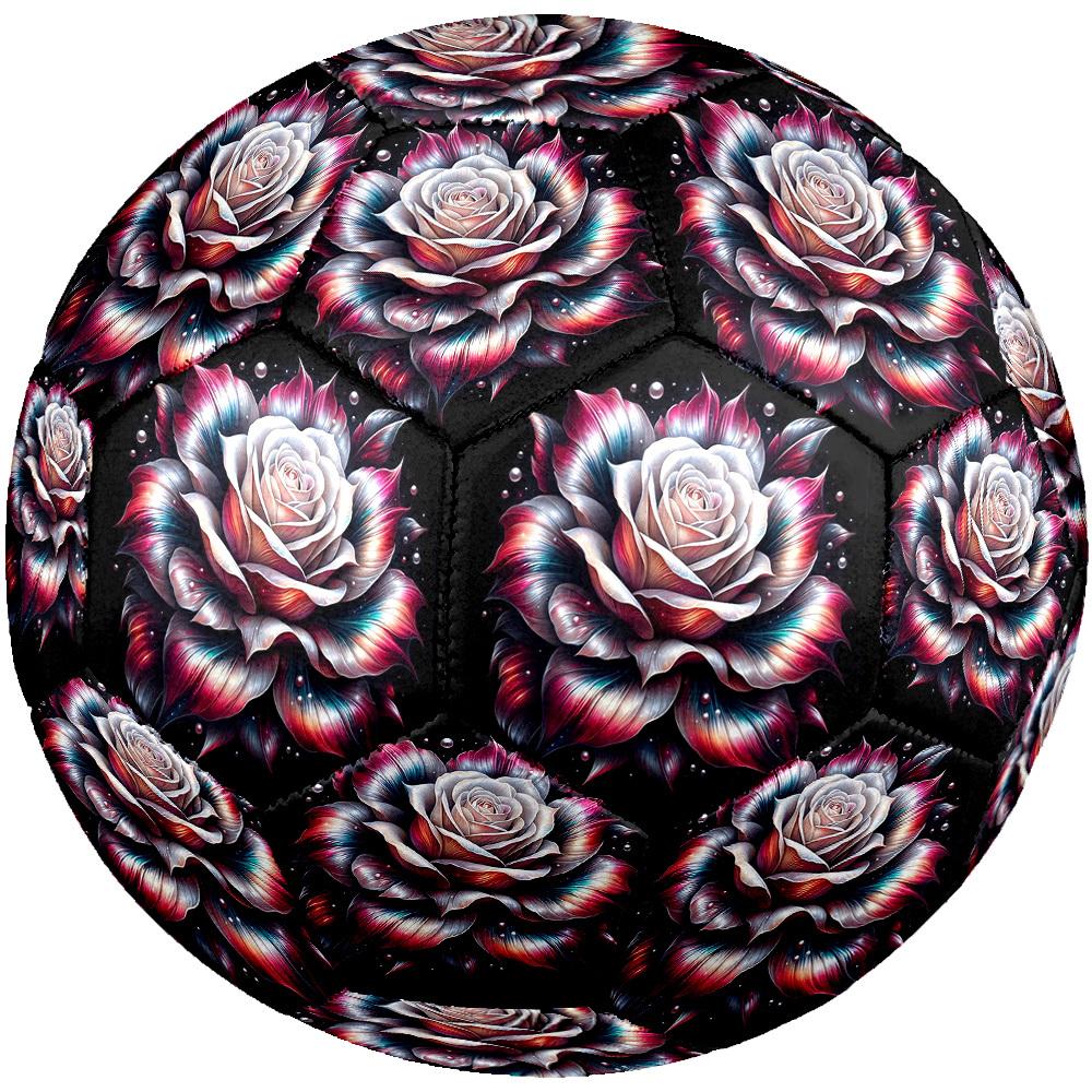 1pc Rose Artwork Size 5 Soccer Ball Professional Match Training Football Indoor &Outdoor Sports Ball Lightweight Durable m6545
