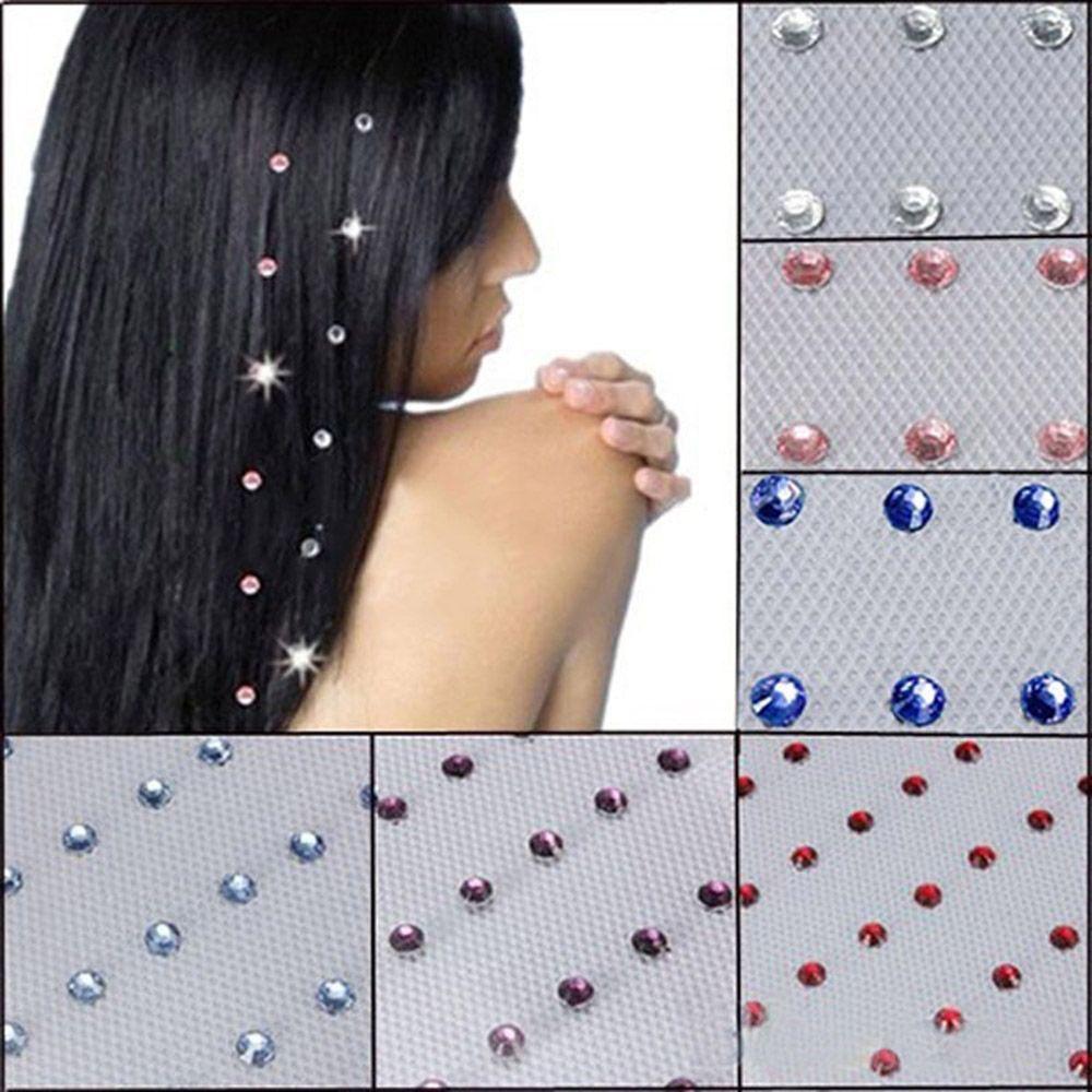 2 Bags Hair Styling Hairdressing Hairdo Supplies Hair Dress Accessories Hot Drilling Crystal