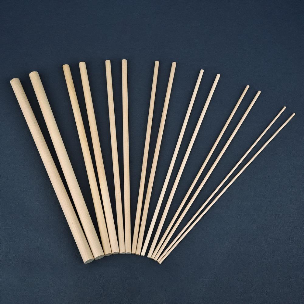 10PCS Woodworking Round Wooden Rods Birch Educational Toys New Wooden Diy Craft
