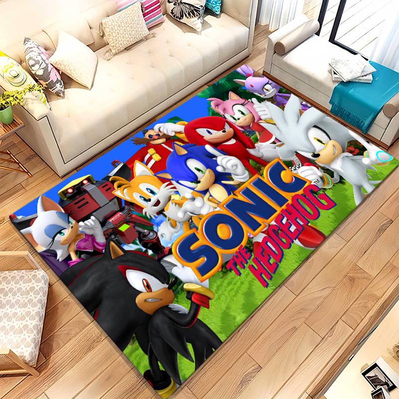 Ретро S-Sonic Мультяшные Игры Гостиная Нескользящий Ковер Мягкий Ковер для Спальни Детской Игровой Комнаты Дивана, Домашний Декор Придверный Коврик Подарок