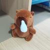 Endearing Capybara Plush Toy Keyring With Plush Fabric And Adorable Features