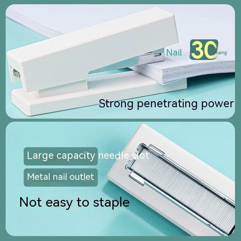 Fashion Stapler Desk Binding Binder Book Durable Paper Stapling Fashion Colors School Supplies Stationery Office Accessories