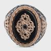 Мужское кольцо Hecheng 2022 Retro Black Agate — европейский и американский стиль