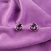 Natural Amethyst 925 Sterling Silver Stud Mother Gift Friendship Day Earrings EE-150-3