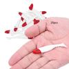 20pcs Soft Bait Worm 7cm Fishing Lures Artificial T Tail Silica Gel Bait for Fishing Blanc