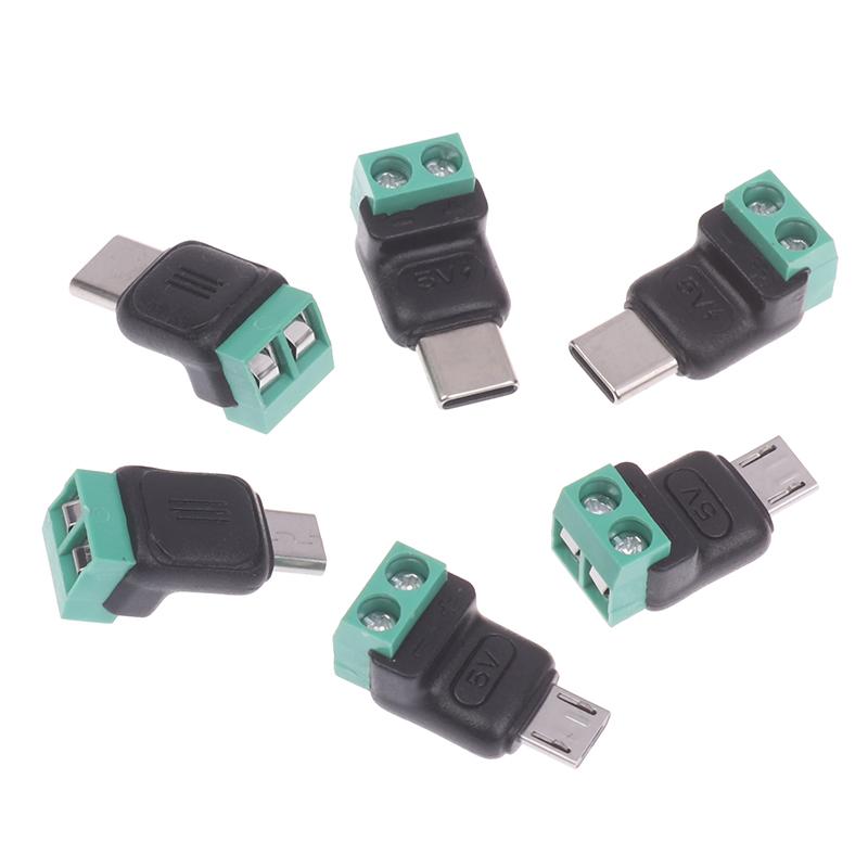 1/3 шт. USB-C адаптер, штекер, 2 контакта, без пайки, электрооборудование, безпаечные разъемы для промышленного, научного ремонта, зарядки