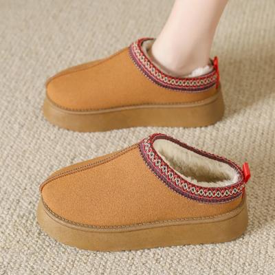 Новые зимние женские теплые зимние сапоги на платформе тапочки хлопковые пушистые женские роскошные увеличивающие рост туфли женские zapatos mujer