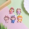 100PCS Resin Cartoon Girl Princess Flat Back Resin Scrapbooking Crafts Fit Phone Case Decoration DIY Slime Charms Accessories