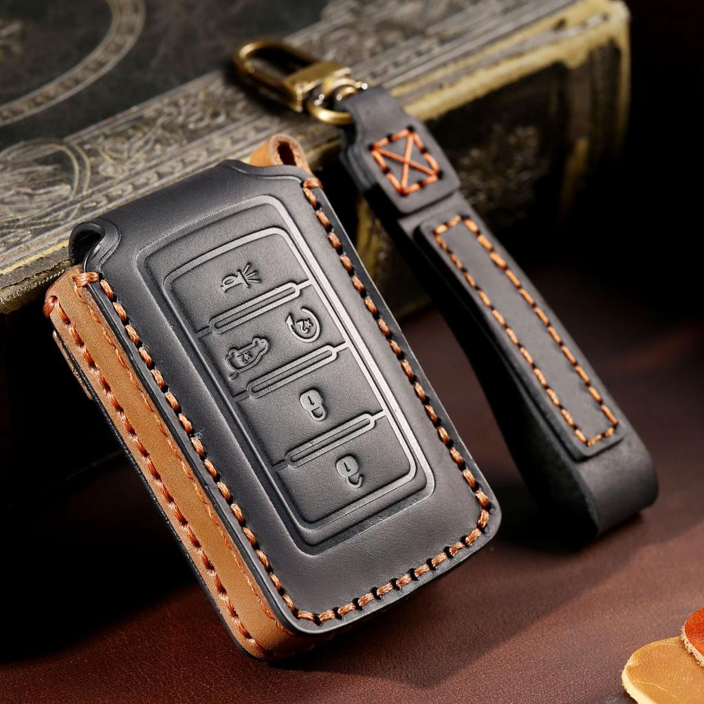 Подходит для Dodge Ram 1500 Ram1500 Ram2500 Trx Подходит для Chrysler Couve Dodge Jeep Grand Cherokee Натуральная кожа Чехол-футляр для автомобильного брелока-пульта