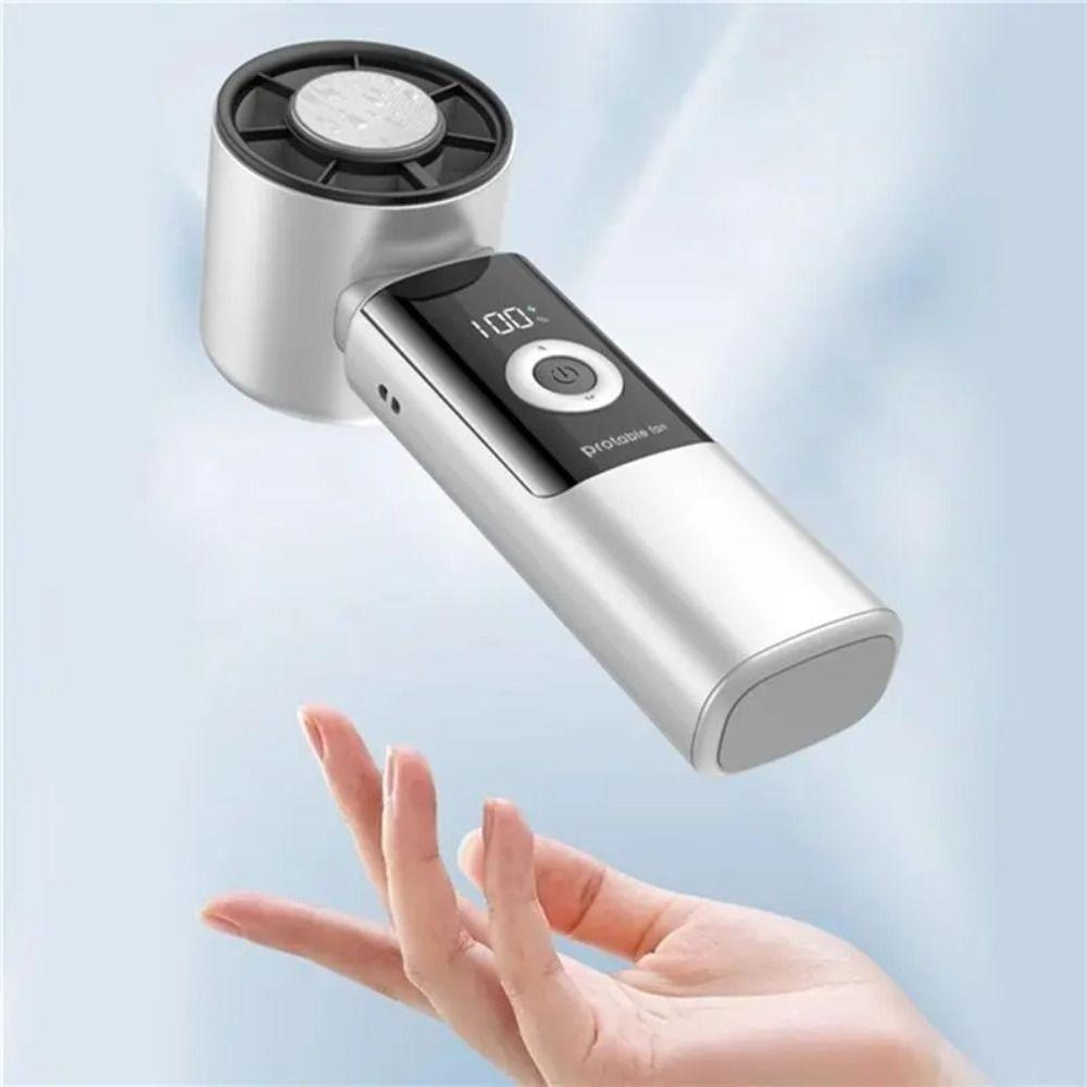 Ice Compress Cool Mini Electric Fan Digital Display Powerful Turbos Fan Outdoor Use