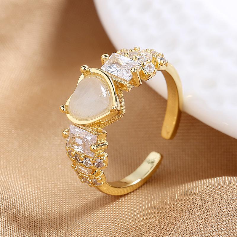 925 Sterling Silver Ring Open Adjustable Silver/Gold for Women Exquisite Student Girlfriend Jewelry Accessories Wedding Party