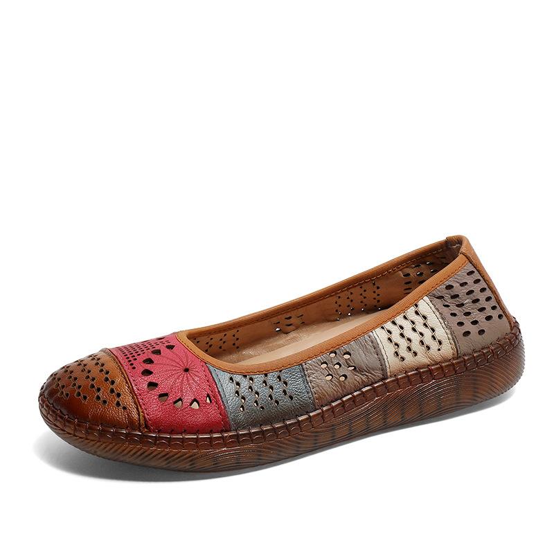 Women Flats Shoes Flat Genuine Leather Women Shoes Soft Sole Non-slip Sandals Breathable Casual Sports Women's Shoes