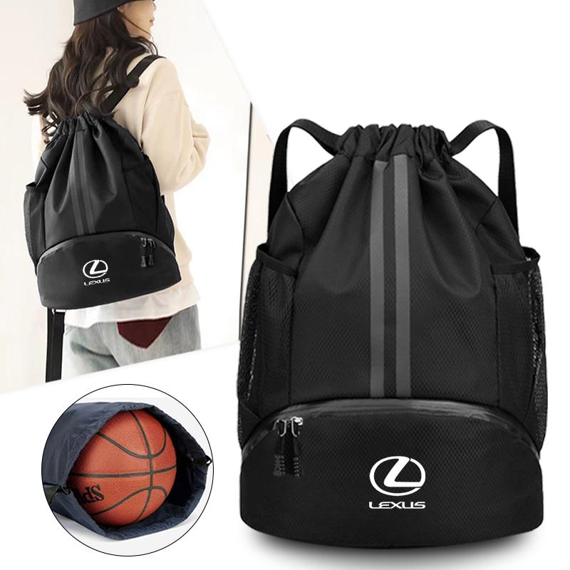 Gym Bag Fitness Backpack Women Men Basketball Backpack Outdoor Training Drawstring Sports Knapsack For Lexus LS LC RZ IS350 ES VH6