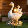Decorative Lawn Stake Acrylic Duck Ground for Outdoor Garden Decor Weather Resistant 2D Flat Parent Patio Landscape Decoration And Child Yard
