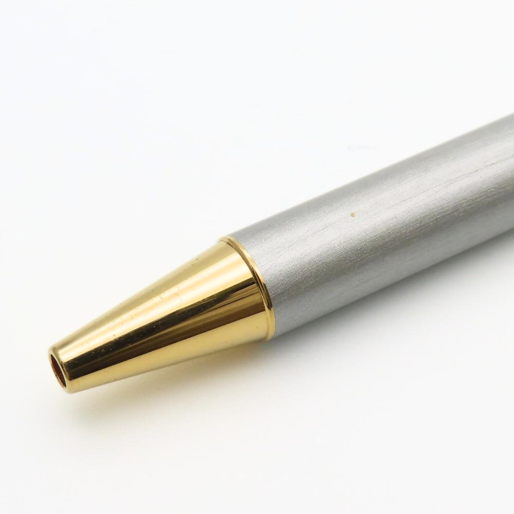 Used CARTIER Ballpoint pen Santos de Cartier ST150192 steel/metal Silver gold Rotary type