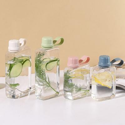 Бутылка для воды 240мл/320мл Многоцветная Прямоугольная Спортивная Фляга Прозрачная Прозрачная Ручная Чашка для Фруктового Чая Чайник Спорт на Открытом Воздухе