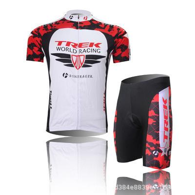 Summer Short Sleeve Cycling Suit Strap Set Breathable Men's and Women's Cycling Shirt Cycling Top Pants