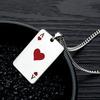 Punk Styles Playing Card Poker Pendant Necklace Men Boys Hip Hop Lucky Ace of Spades Charm Necklace for Men Women Gift Wholesale