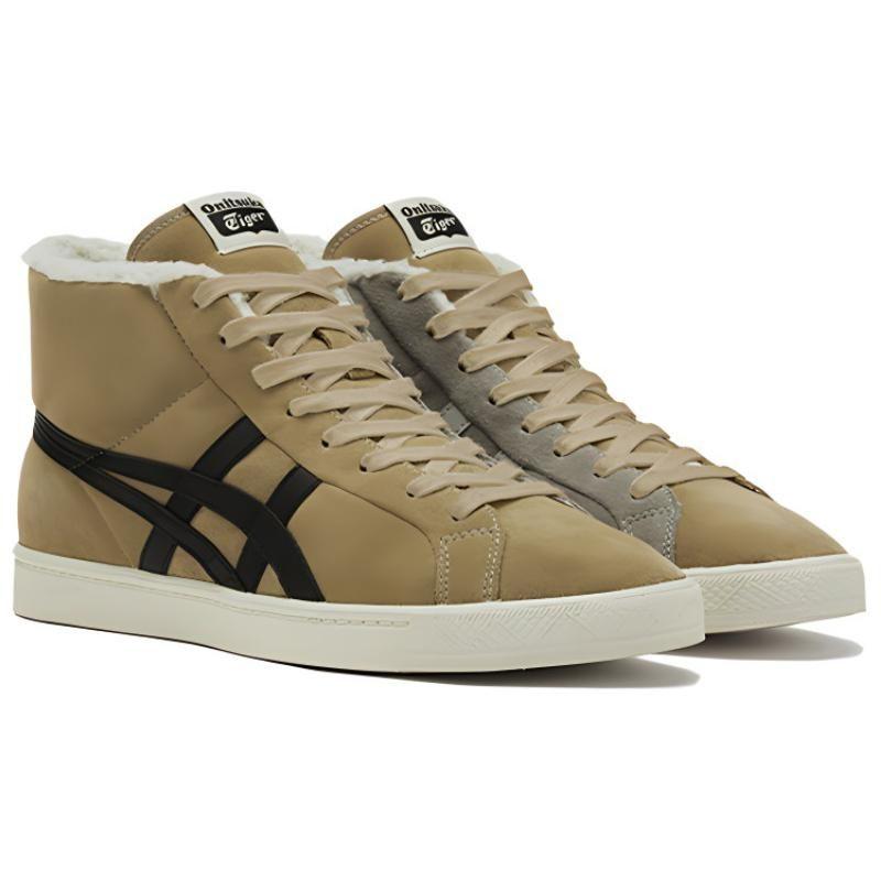ONITSUKA TIGER Fabre RB Цветной блок Флис Повседневные Прочные Кроссовки-мидтопы Унисекс Кроссовки Коричневый 1183B809-200