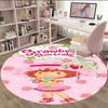 1pc Strawberry Princess2 Print Round Carpet Chair Round Carpet Suitable for Bedroom Living Room Home Decorative Carpet