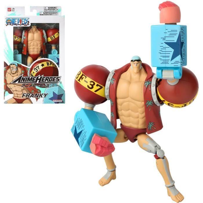 Figurine anime heroes - bandai - one piece - franky - 17 cm