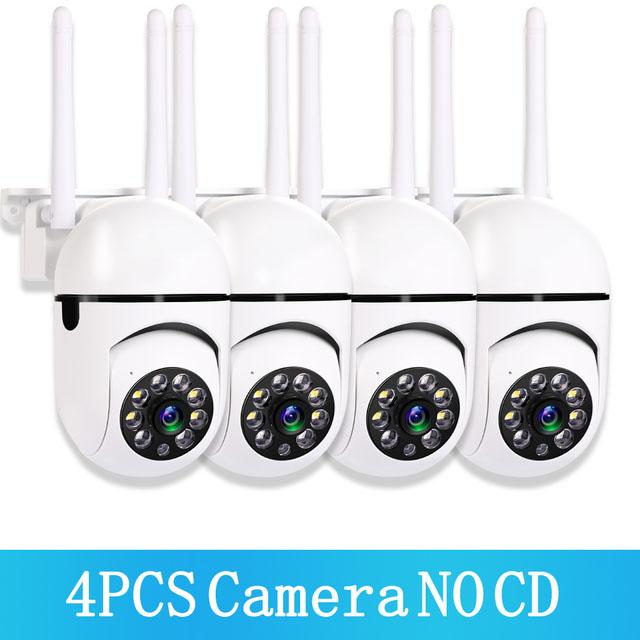 IP-камера Wi-Fi 200 Вт, 5 ГГц и 2,4 ГГц, HD 1080P, ИК, полноцветная, ночного видения, наружная беспроводная камера наблюдения, AI, отслеживание людей (1/2/4 шт.)