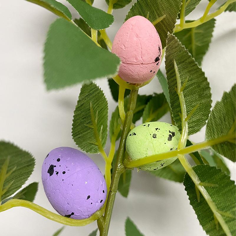 1PC Easter Eggs Branch Tree Foam Painting Easter Decoration for Easter Branch DIY Flower Arrangements Easter Desktop Decoration