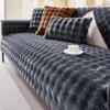 Winter Flannel Thickened Sofa Cushion Plush Non-slip Seat Cushion Bubble Fleece Solid Color Sofa Towel