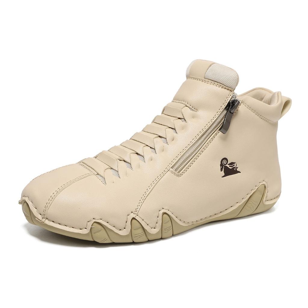 Мужская и женская обувь ручной работы, прошитая, женская обувь с мягкой подошвой из коровьей жилы, осенне-зимняя обувь на плоской подошве, одинарная обувь, повседневная обувь