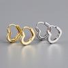 Серьги-кольца в форме сердца Huitan, цветные/золотые металлические серьги-кольца, минималистичные модные ювелирные изделия для женщин в подарок девушке