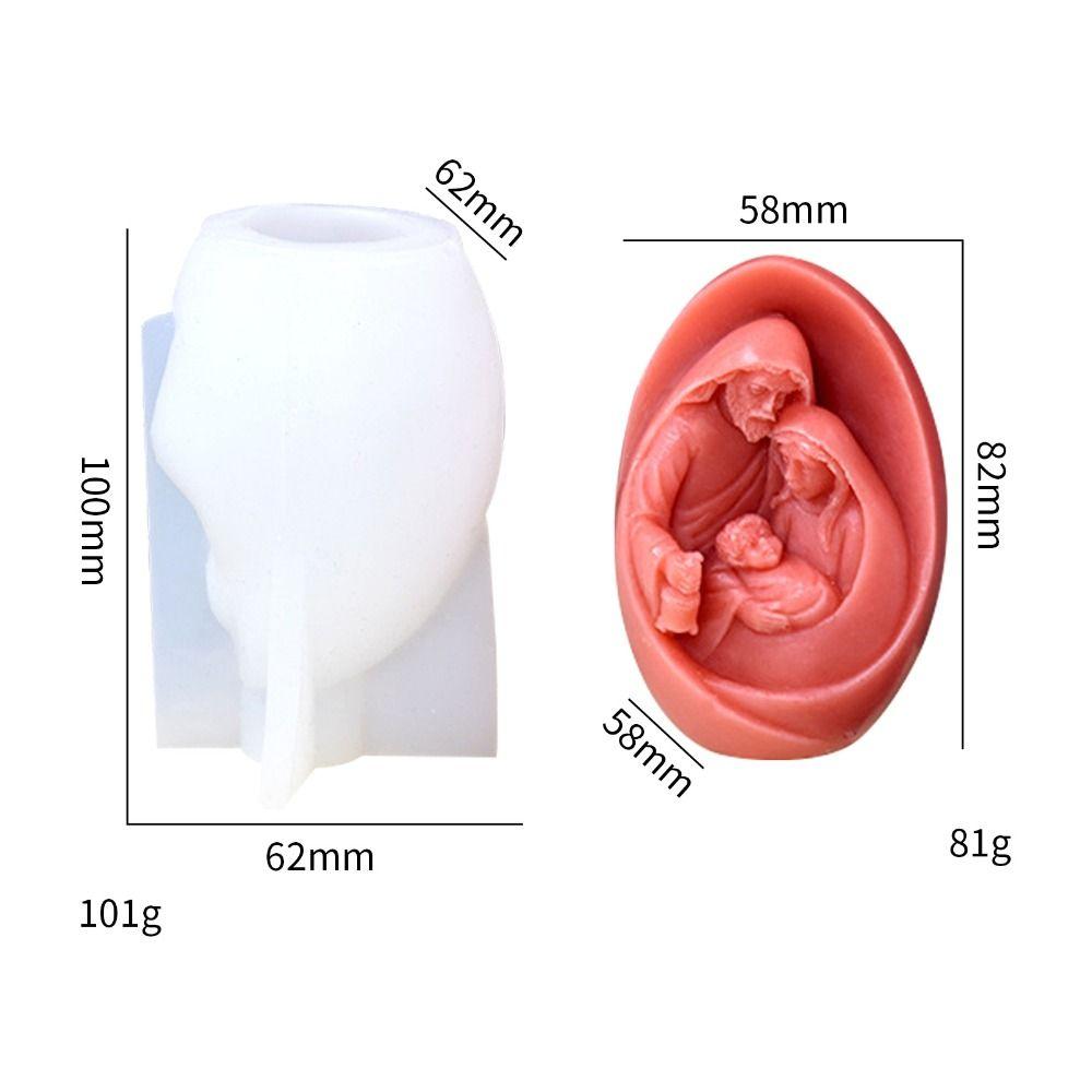 Catholic Holy Jesus Mould Silicone Virgin Mary Mold Jesus Family Candle Mold  Home Decor