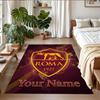 Crystal Velvet Rug Custom Name Text, Soft Non Slip Floor Mat Home DecorAS Roma