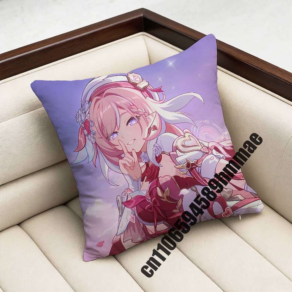 For Honkai Impact 3 Elysia Throw Pillow Case Sham 45X45Cm Decoration Square Sofa Pillowcase Pad Cover