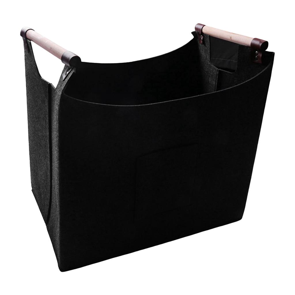 Felt Storage Bag Organizer for Snacks Toys Laundry Home Use Durable Eco-Friendly Grey 45x40x32cm