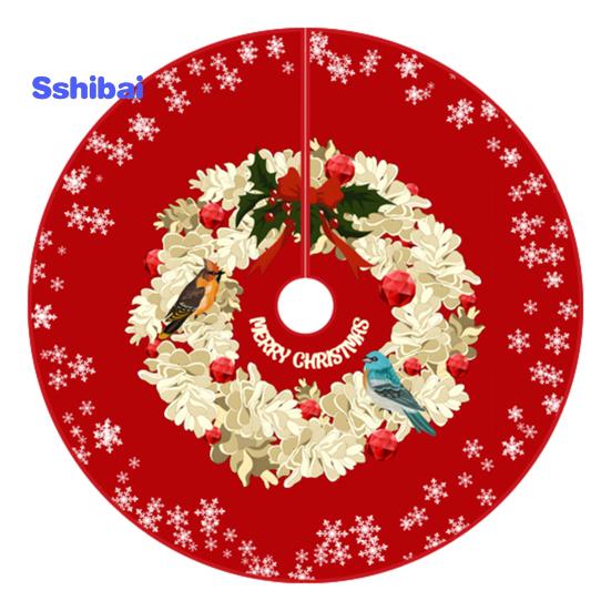 Юбка «Рождественская елка», яркий цвет, простая установка, снежинка, принт лося, круглый большой коврик для рождественской елки, декор