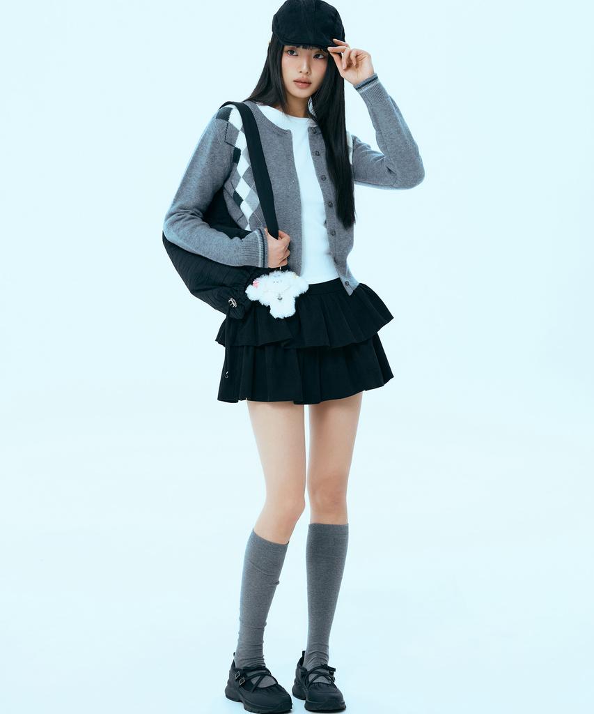 Вельветовая мини-юбка с ярусами MIXXO_Miwwhg33Ss