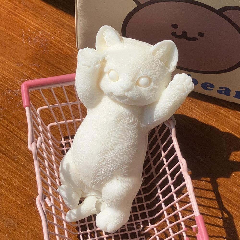 Мультяшная игрушка-сквиши в форме кота, красочная искусственная кукла-сквиши, мини-украшения