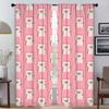 Pink Pig Curtains for Living Room Curtain Shades Tulle for Bedroom Partition Halloween Decoration Home Interior Curtains Kitchen