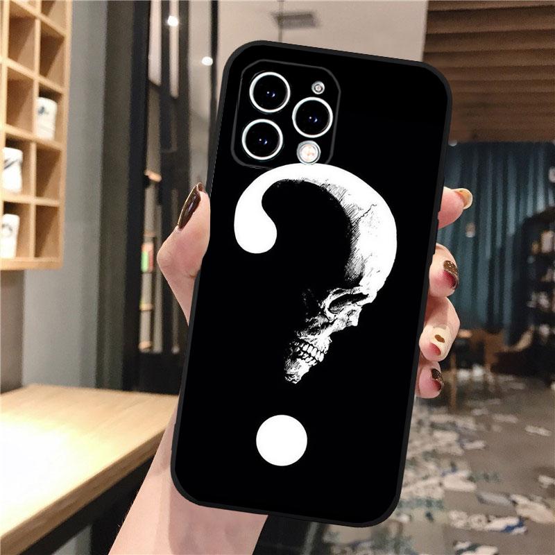 Чехол для телефона с изображением черепа для iPhone 15 14 Pro Max 13 12 11 Pro Max XSMax XR 12 13 mini 14 Plus Shell