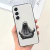 Милый Чехол для Телефона с Ленивцем Для Samsung Galaxy A13,A21s,A22,A31,A32,A52,A53,A71,A80,Мягкий Черный Корпус