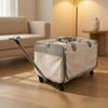 Portable Pet Carrier with Swivel Wheels SoftSided Oxford Material Travel Breathable for