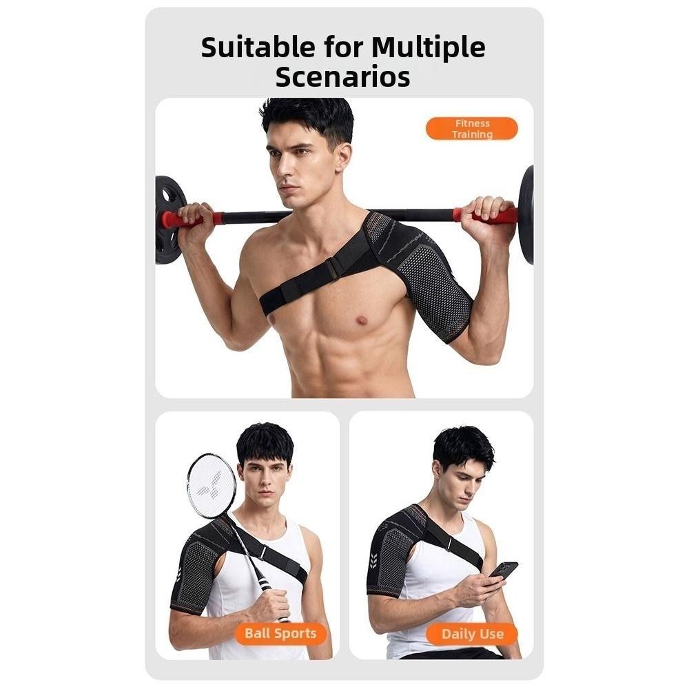 Sweat-Absorbent Compression Sleeve Adjustable Sports Shoulder Protective Men