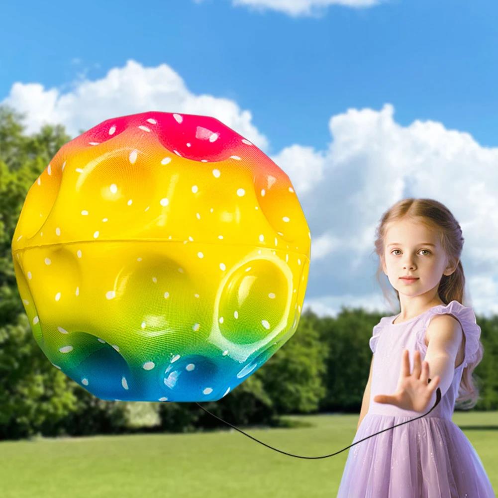 Wrist Return Ball Rubber Sport Ball with Strap and String Rebound Bouncy Balls Toy for Teens Adults Wrist Exercise or Play 6