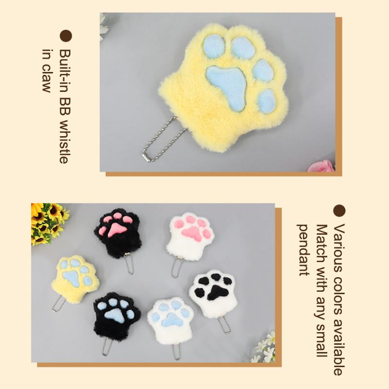 Милый плюшевый брелок в виде кошачьей лапки, подвеска в виде плюшевой медвежьей лапки, брелок для автомобиля, сумка, кулон, украшение для вечеринки
