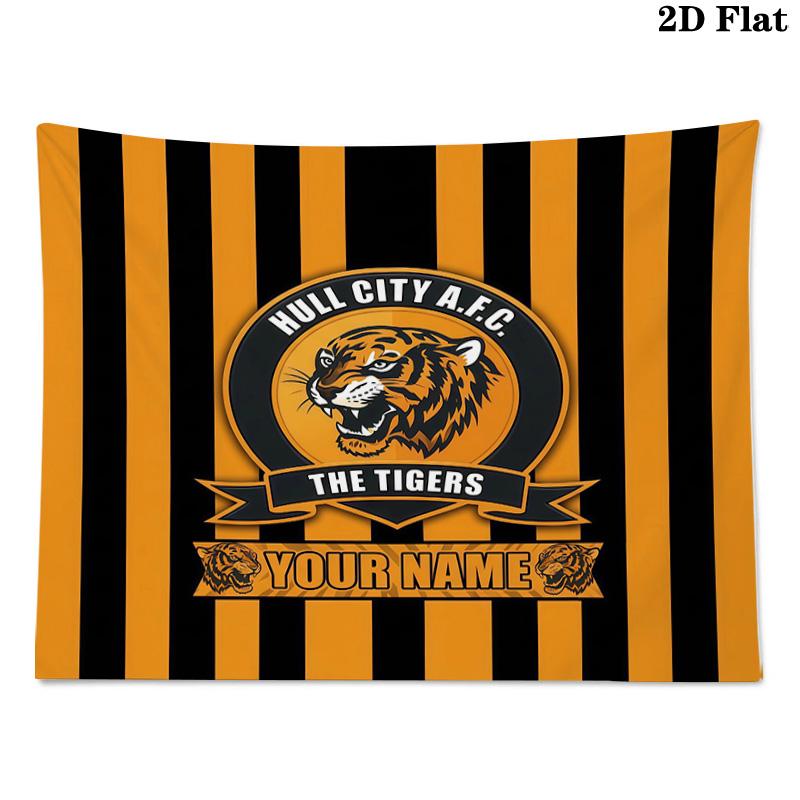 Custom Name Hull City Printed Tapestry – Wall Hanging for Bedrooms, Dorms, and Home Decor