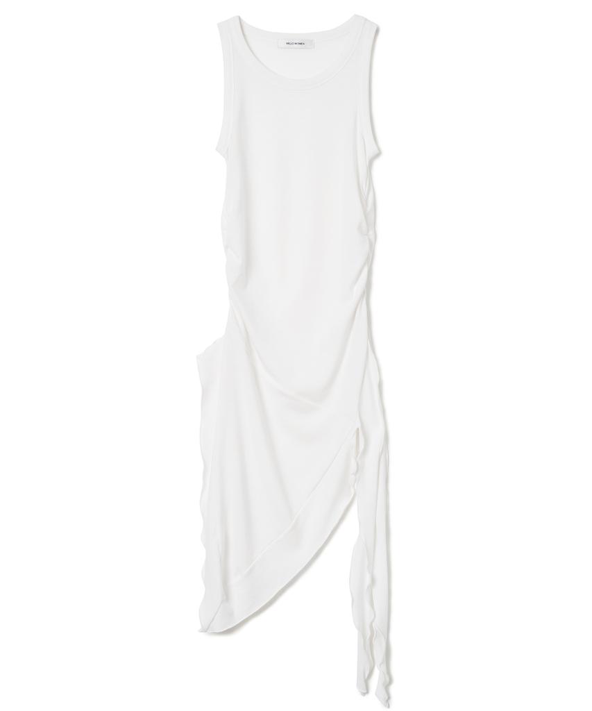 MILLO WOMEN Ruffle Sleeveless Top [Ivory]
