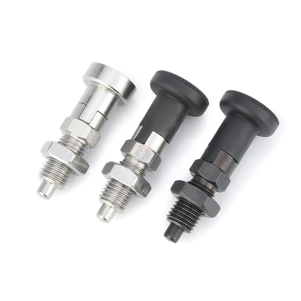 M10/M12/M16/M20 Самоконтрящиеся индексирующие плунжеры с мелкой резьбой KST220-C Нержавеющая сталь/Углеродистая сталь Ручка Фиксирующие штифты плунжера с гайками