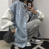 Harajuku Plus Size Sweatshirts Hoodies Autumn Fleece Oversized Hooded Sweatshirt Women Hip Hop Hoodie Baseball Uniform